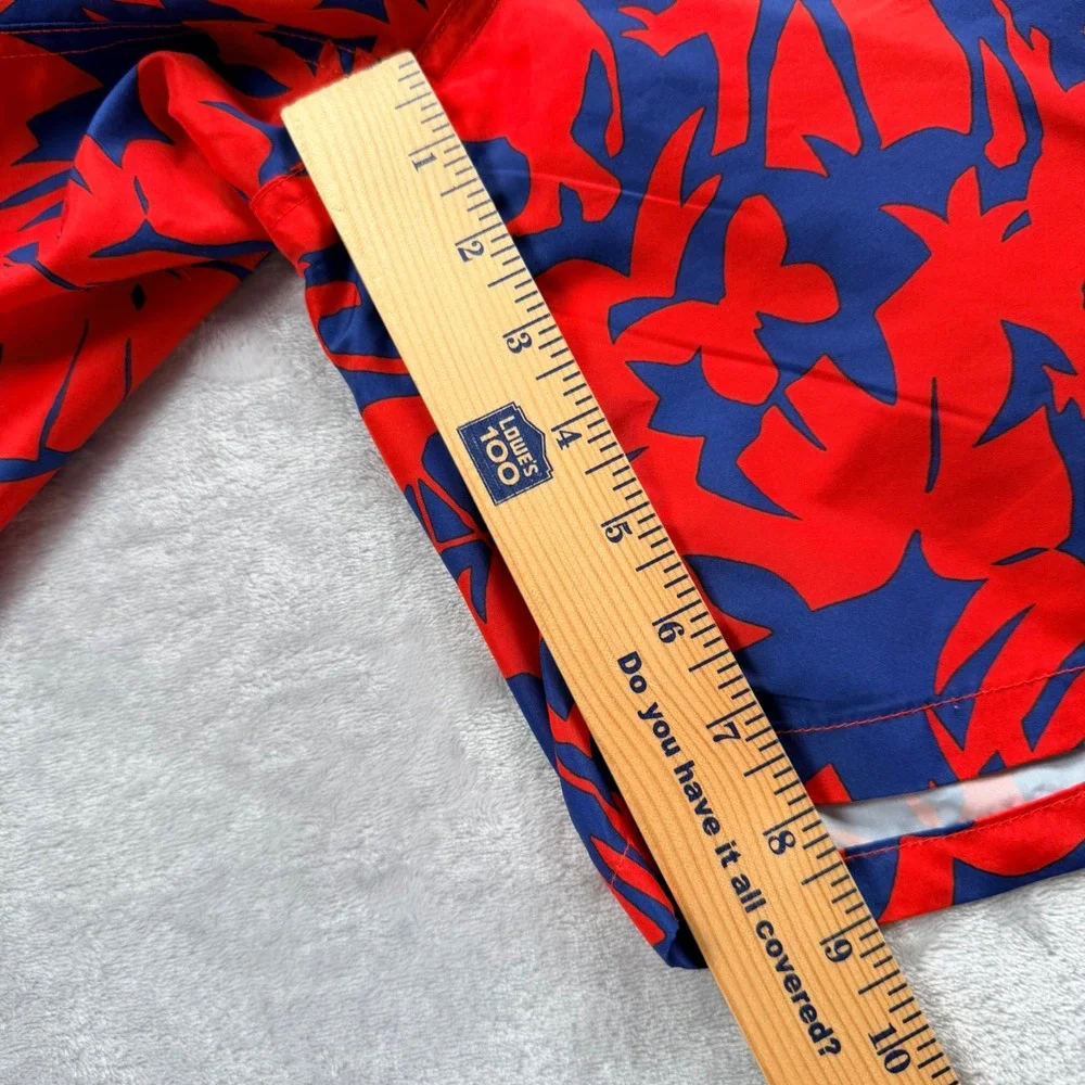 Polo Ralph Lauren Mens XL Swim Trunks Red Blue Safari Animal Silhouette Tropical